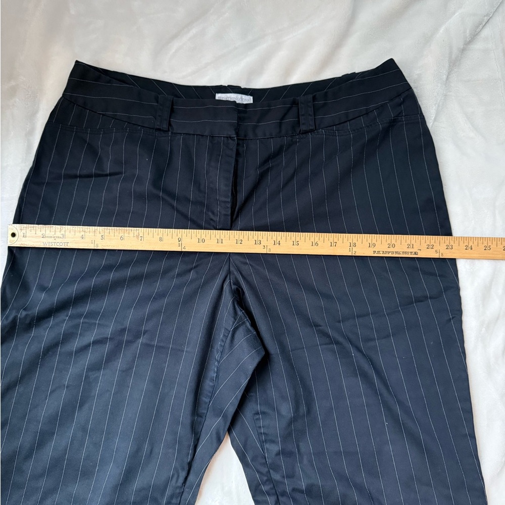 Worthington Black Pinstripe Trousers